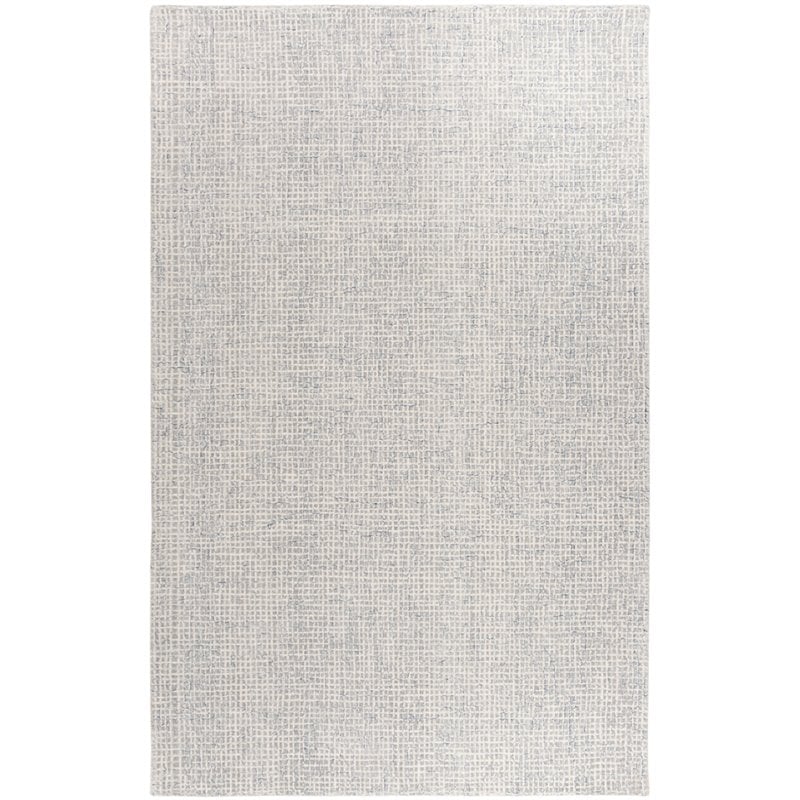 Safavieh Abstract 6' x 9' Hand Tufted Wool Rug in Silver and Blue