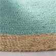 Safavieh Natural Fiber 9' Round Hand Woven Jute Rug in Teal