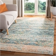 Safavieh Saffron 6' x 9' Hand Loomed Rug in Turquoise and Peach