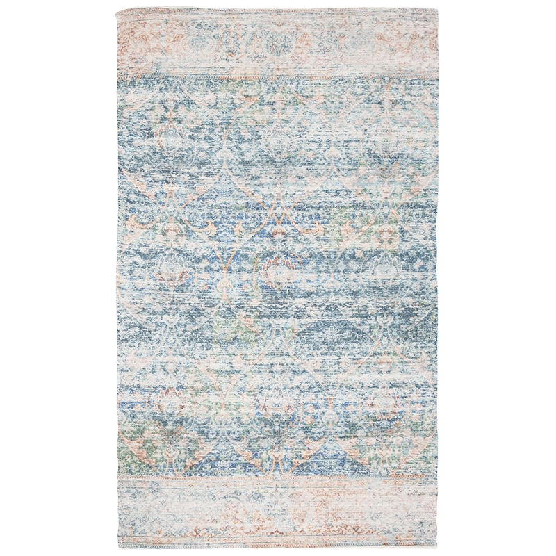 Safavieh Saffron 6' x 9' Hand Loomed Rug in Turquoise and Peach