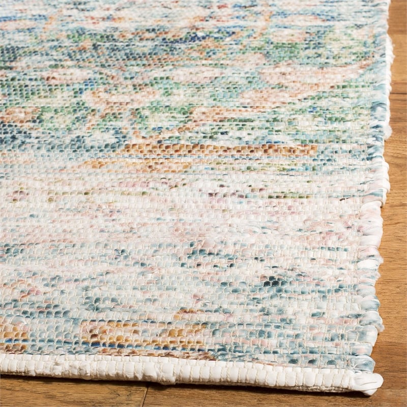 Safavieh Saffron 8' x 10' Hand Loomed Rug in Turquoise and Peach