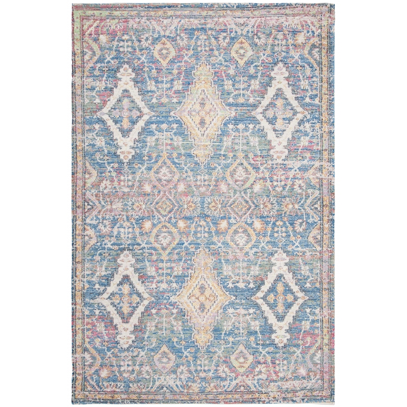 Safavieh Saffron 8' x 10' Hand Loomed Rug in Turquoise and Peach