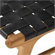 Safavieh Taika Leather Dining Side Chair in Black (Set of 2)