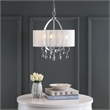 Safavieh New Vienna 3 Light Chandelier in White and Chrome