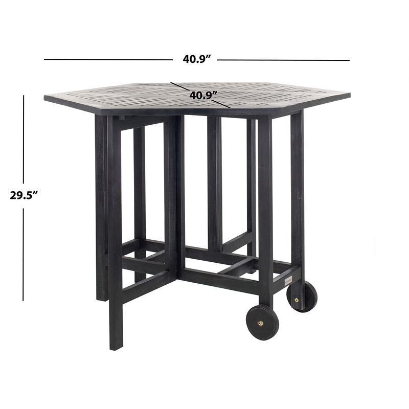 Safavieh Kerman 5 Piece Patio Dining Set in Black