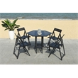 Safavieh Kerman 5 Piece Patio Dining Set in Black