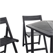 Safavieh Kerman 5 Piece Patio Dining Set in Black