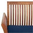 Safavieh Carson 4 Piece Patio Sofa Set in Teak Brown and Navy