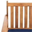 Safavieh Burbank 4 Piece Patio Sofa Set in Teak Brown and Navy
