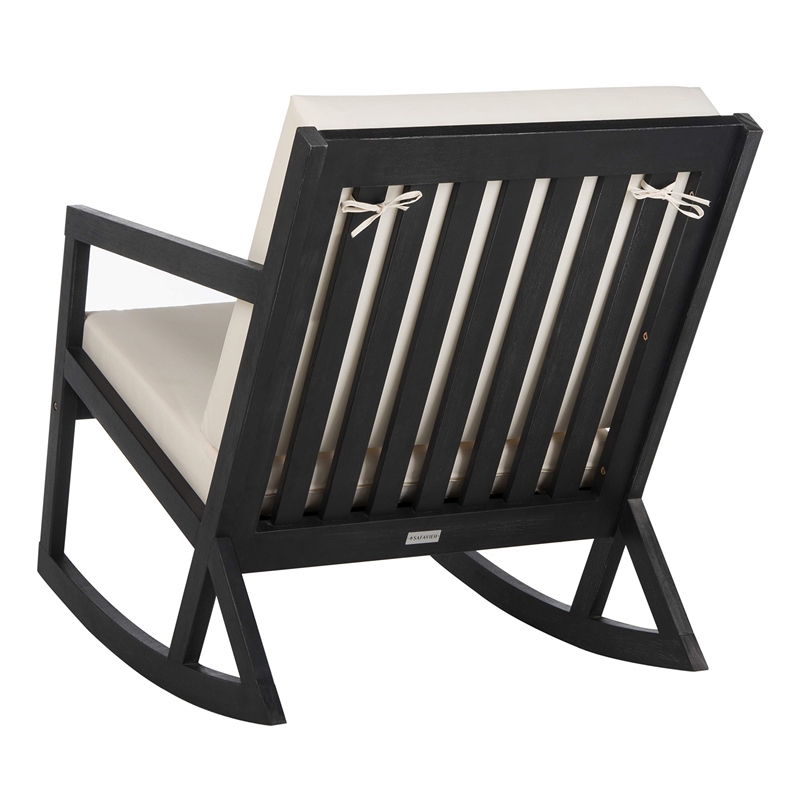 Safavieh Vernon Patio Rocker in Black and White