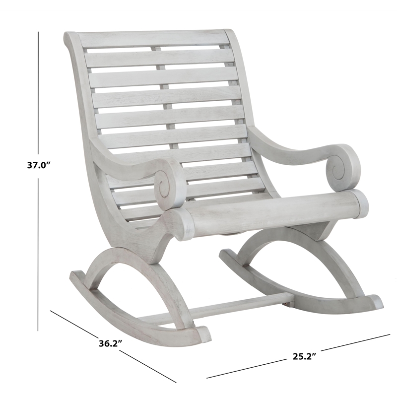 Safavieh Sonora Patio Rocker in Gray