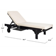 Safavieh Newport Patio Chaise Lounge in Black and White