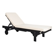Safavieh Newport Patio Chaise Lounge in Black and White