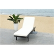 Safavieh Newport Patio Chaise Lounge in Black and White
