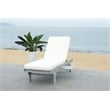 Safavieh Newport Patio Chaise Lounge in Gray and White