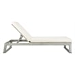 Safavieh Solano Patio Chaise Lounge in Gray and White