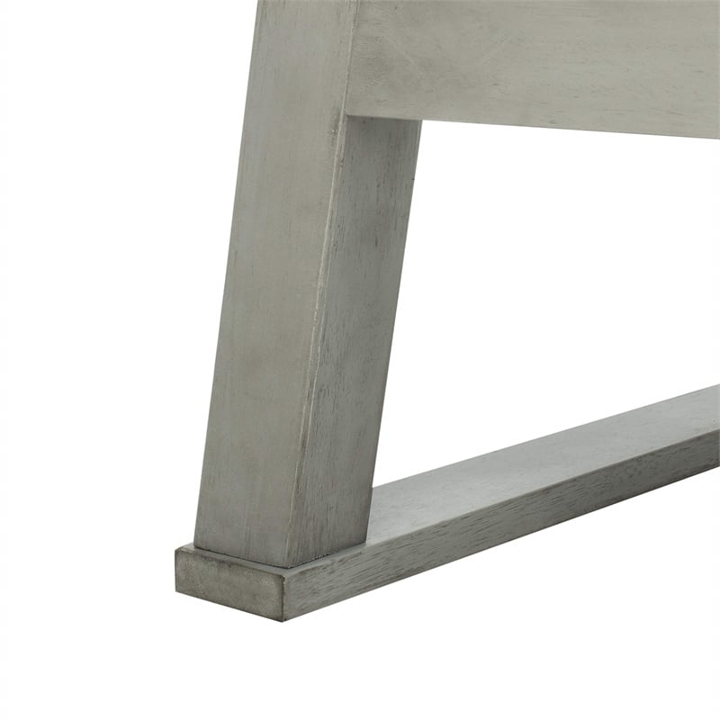 Safavieh Solano Patio Chaise Lounge in Gray and White