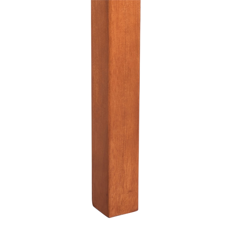 Safavieh Nunzio 4 Piece Patio Sofa Set in Teak Brown and Navy