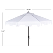 Safavieh Zimmerman 9' Patio Market Umbrella in White