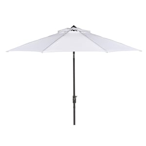 Safavieh Ortega 9' Patio Crank Umbrella in White