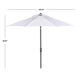 Safavieh Ortega 9' Patio Crank Umbrella in White