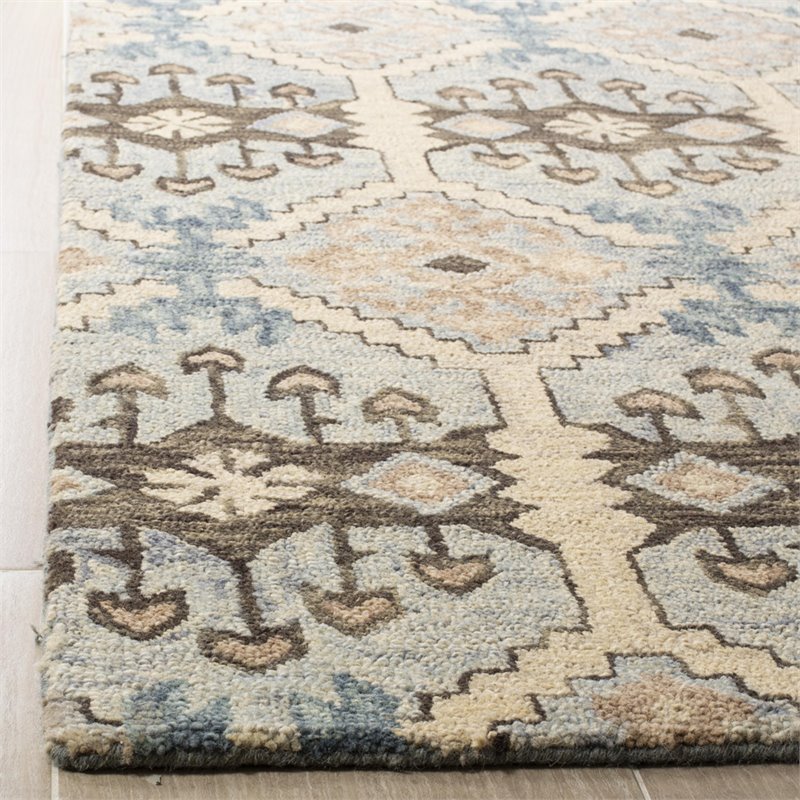 Safavieh Aspen 2' x 3' Hand Tufted Wool Rug in Light Blue and Gray
