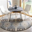 Safavieh Aspen 7' Round Hand Tufted Wool Rug in Light Blue and Gray