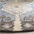 Safavieh Aspen 7' Round Hand Tufted Wool Rug in Light Blue and Gray