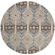 Safavieh Aspen 7' Round Hand Tufted Wool Rug in Light Blue and Gray