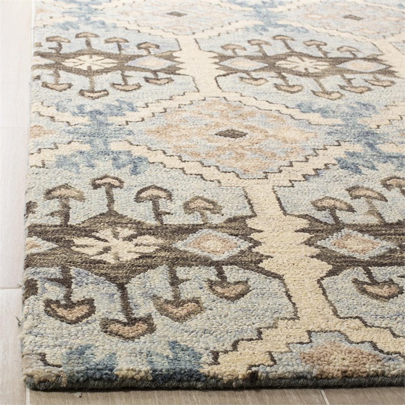 Safavieh Aspen 8' x 10' Hand Tufted Wool Rug in Light Blue and Gray