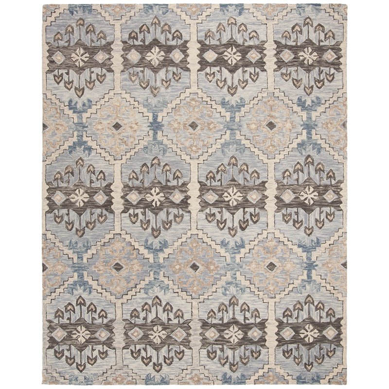 Safavieh Aspen 8' x 10' Hand Tufted Wool Rug in Light Blue and Gray