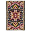 Safavieh Aspen 4' x 6' Hand Tufted Wool Rug in Navy and Fuchsia