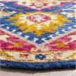 Safavieh Aspen 7' Round Hand Tufted Wool Rug in Navy and Fuchsia