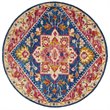 Safavieh Aspen 7' Round Hand Tufted Wool Rug in Navy and Fuchsia
