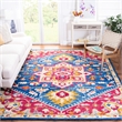 Safavieh Aspen 7' Square Hand Tufted Wool Rug in Navy and Fuchsia