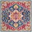 Safavieh Aspen 7' Square Hand Tufted Wool Rug in Navy and Fuchsia