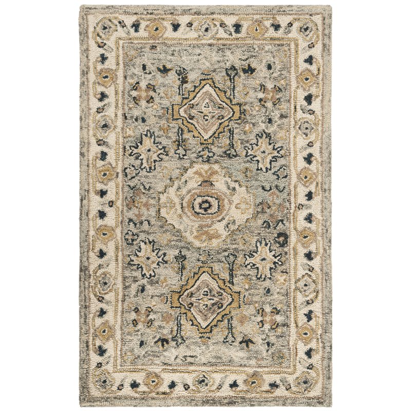 Safavieh Aspen 2' x 3' Hand Tufted Wool Rug in Moss and Ivory