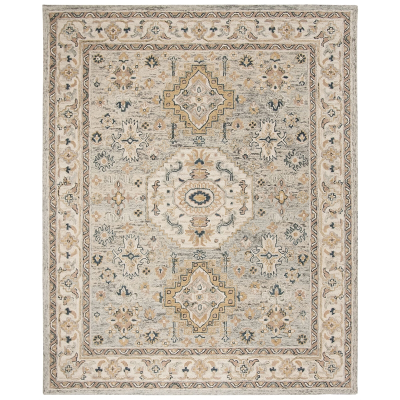 Safavieh Aspen 8' x 10' Hand Tufted Wool Rug in Moss and Ivory