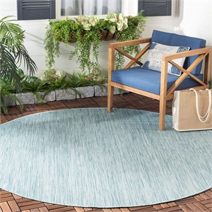 Safavieh Beach House 6'7&quot Round Rug in Aqua