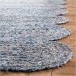 Safavieh Cape Cod 6' Square Hand Woven Jute Rug in Blue and Natural