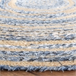 Safavieh Cape Cod 3' Round Hand Woven Jute Rug in Blue and Natural