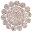Safavieh Cape Cod 3' Round Hand Woven Jute Rug in Ivory and Natural