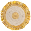 Safavieh Cape Cod 3' Round Hand Woven Jute Rug in Gold and Natural