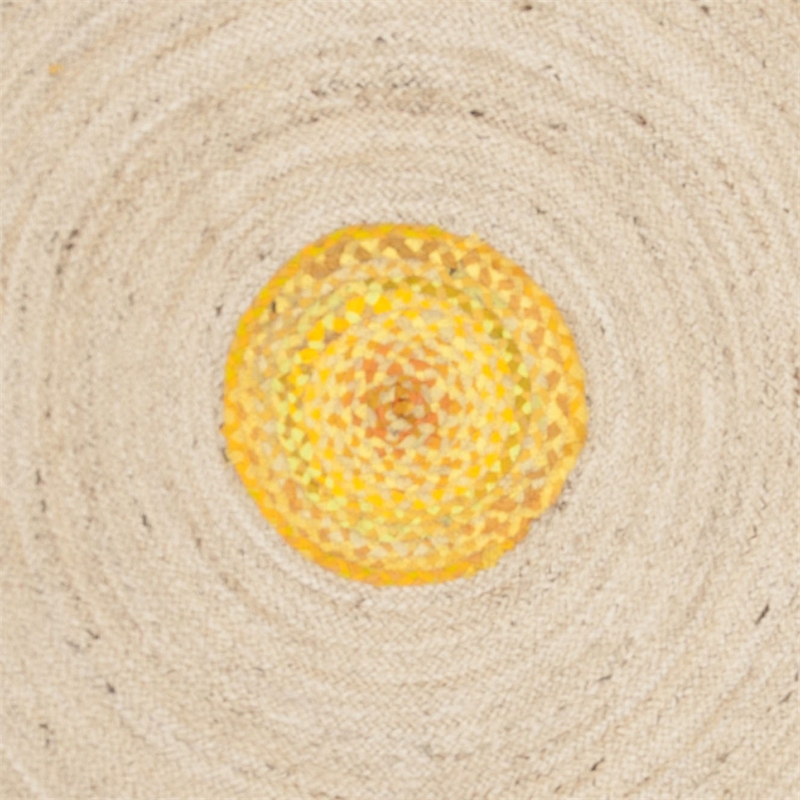 Safavieh Cape Cod 6' Round Hand Woven Jute Rug in Gold and Natural
