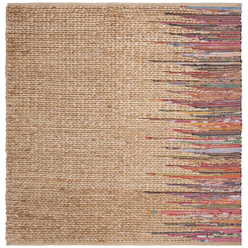 Safavieh Cape Cod 6' Square Hand Woven Jute Rug in Natural