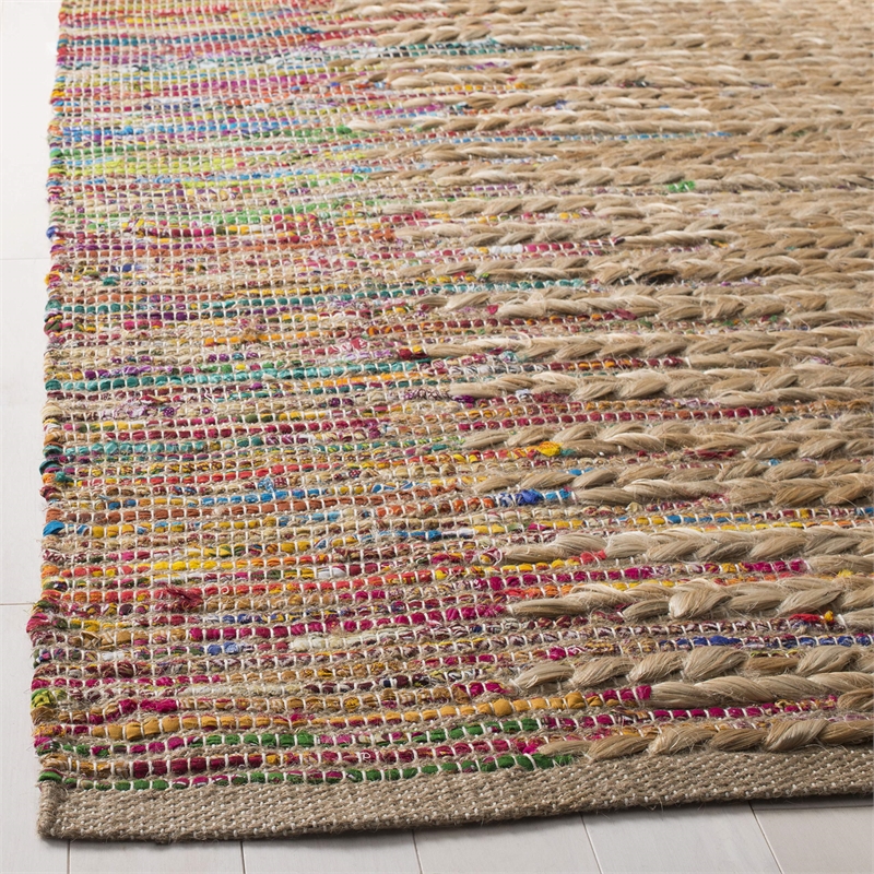 Safavieh Cape Cod 6' Square Hand Woven Jute Rug in Natural