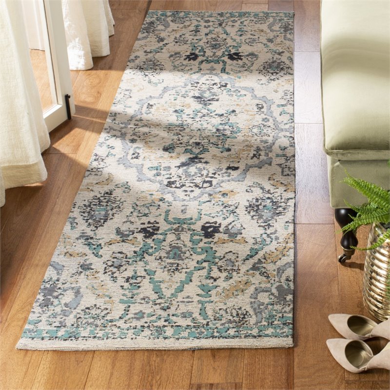 Safavieh Classic Vintage 2 3 X 8 Runner Rug In Gray And Turquoise Safavieh Classic Vintage 2 3 X 8 Runner Rug In Gray And Turquoise Of See More