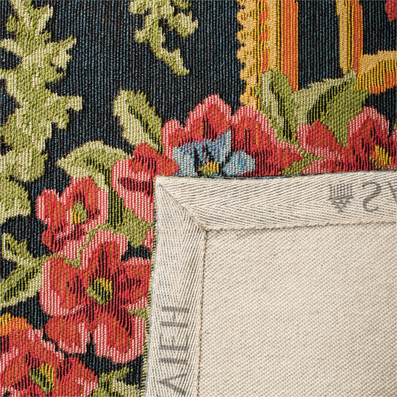 Safavieh Classic Vintage 4' x 6' Rug in Black and Rose