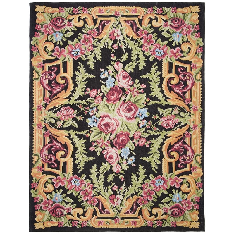Safavieh Classic Vintage 8' x 10' Rug in Black and Rose