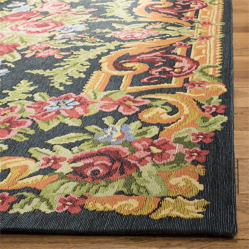 Safavieh Classic Vintage 8' x 10' Rug in Black and Rose